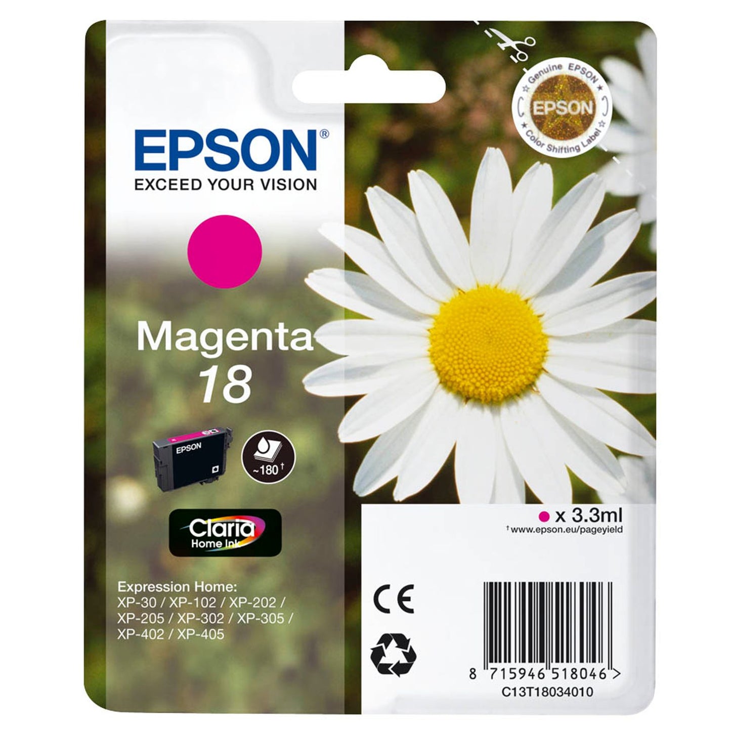EPSON 18 / T1803 magenta Druckerpatrone | C13T18034012