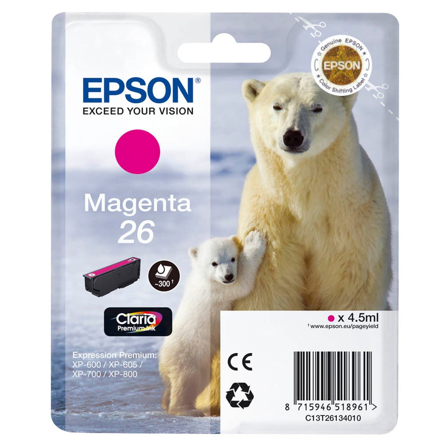 EPSON 26 / T2613 magenta Druckerpatrone | C13T26134012