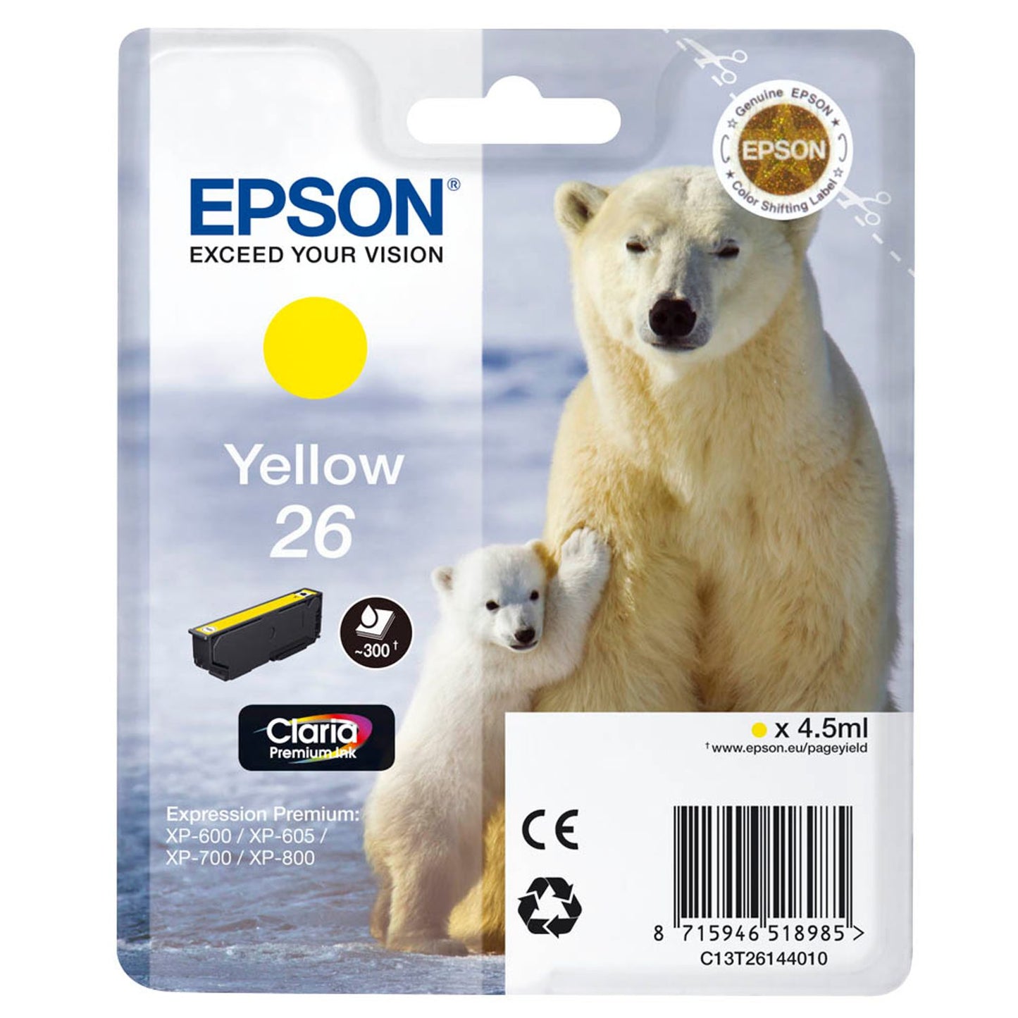 EPSON 26 / T2614 gelb Druckerpatrone | C13T26144012