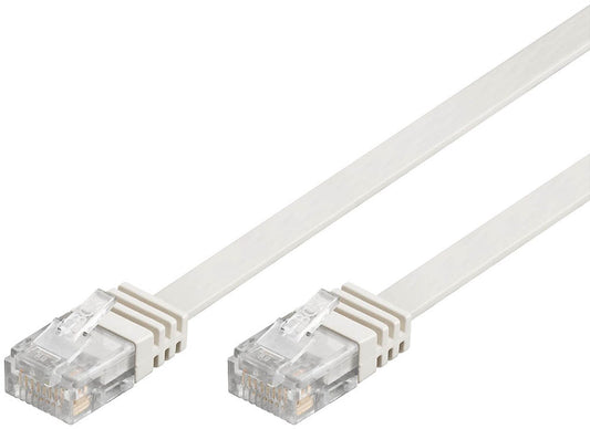 goobay RJ-45 Netzwerkkabel weiß bis zu 1,00 Gbit/Sek. bis zu 250 MHz, 1 St.