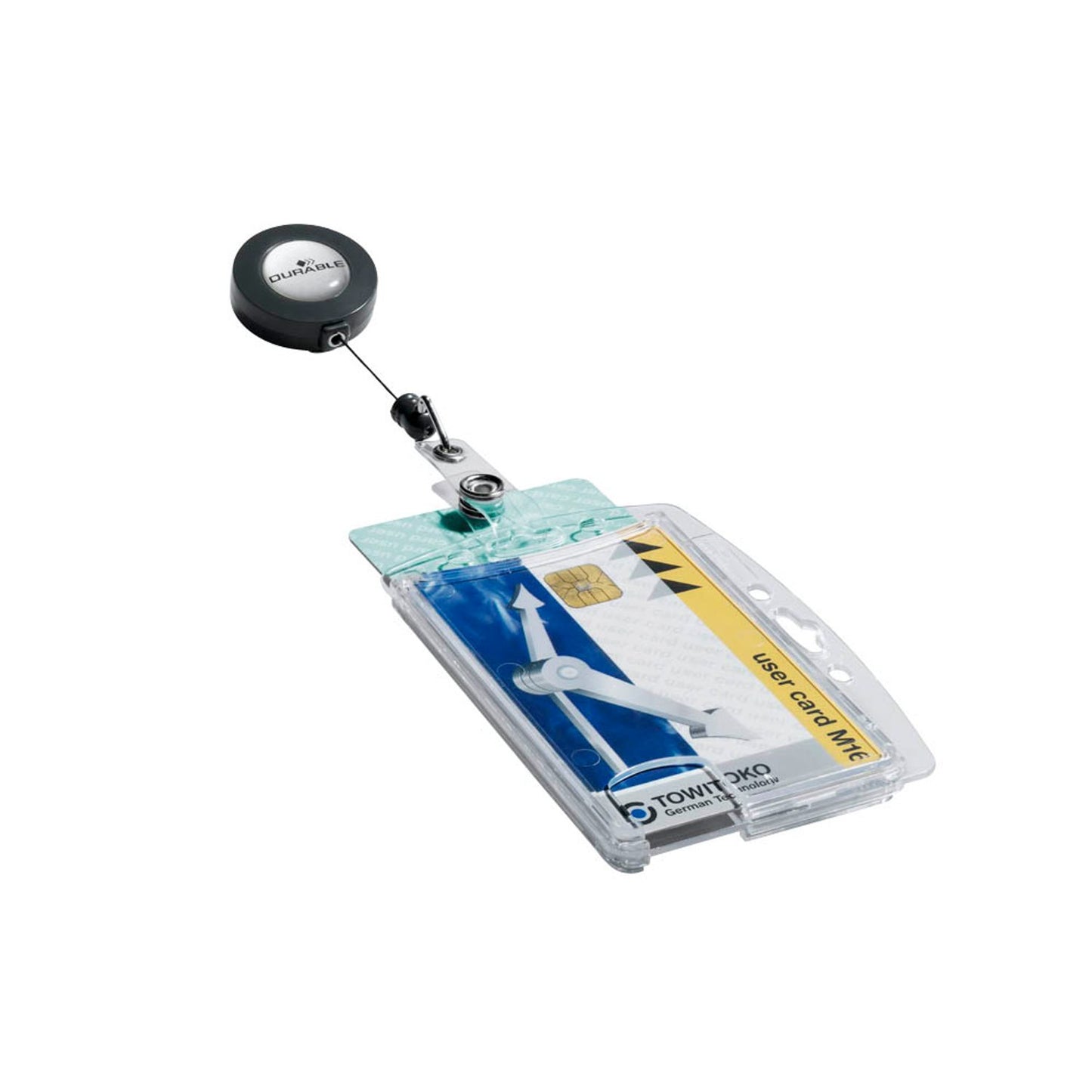 DURABLE Namensschilder mit Jojo 8,5 x 5,4 cm | 822419 | 1 Pack = 10 St.