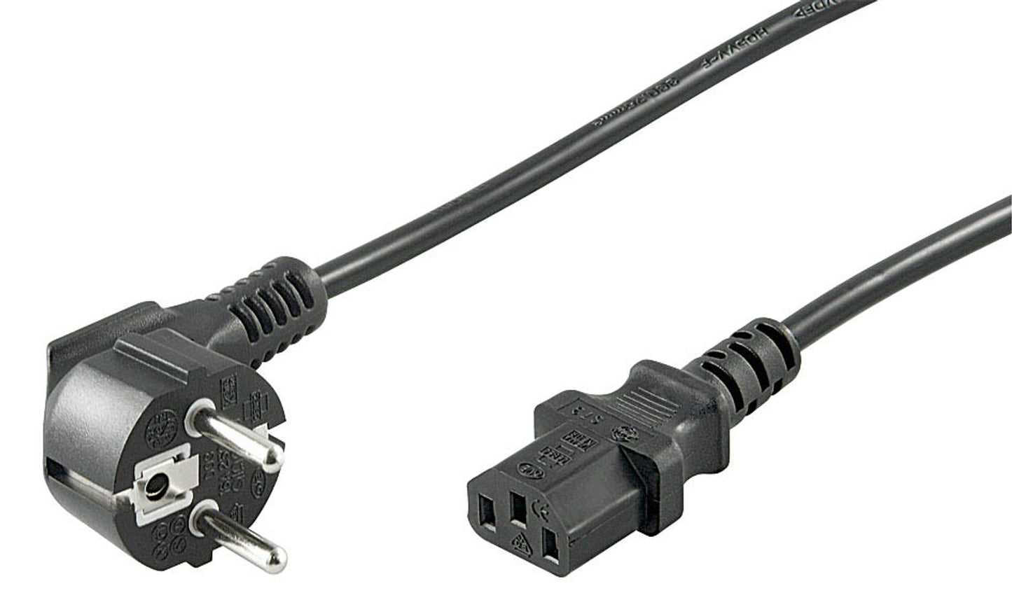 goobay Schutzkontakt/Geräte C13 Netzkabel schwarz, 1 St.