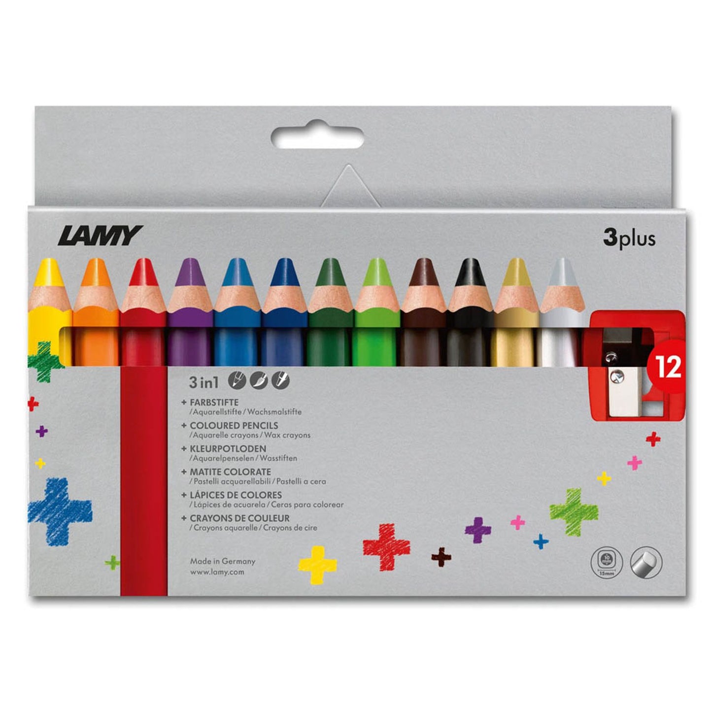 LAMY 3plus Buntstifte farbsortiert | 1223548 | 1 Pack = 12 St.