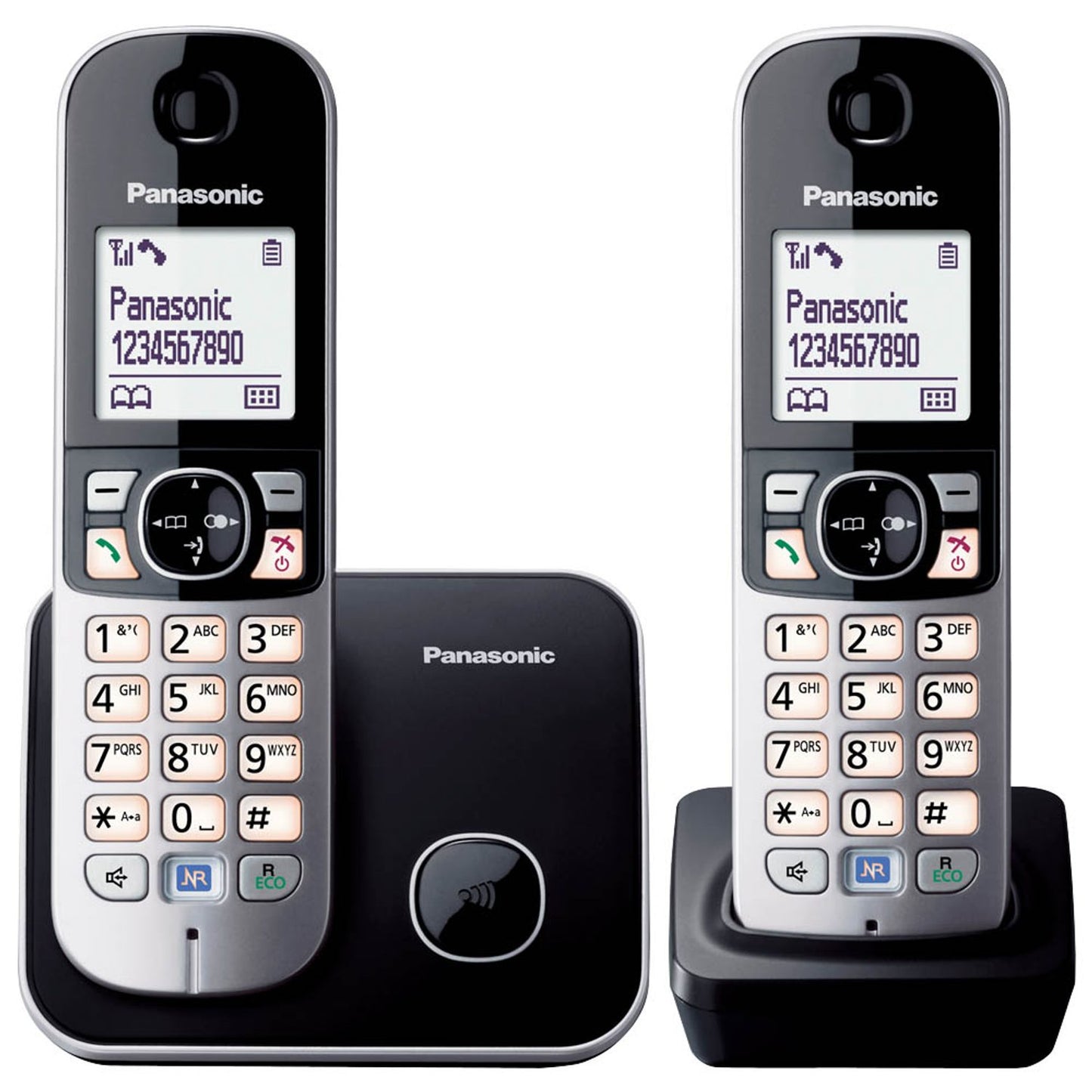 Panasonic Schnurloses Telefon schwarz | KX-TG6812GB