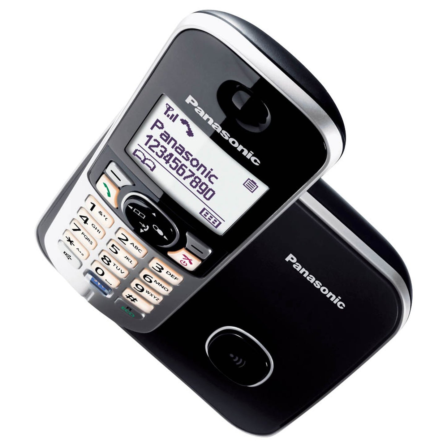 Panasonic KX-TG6811 Schnurloses Telefon schwarz-silber | KX-TG6811GB