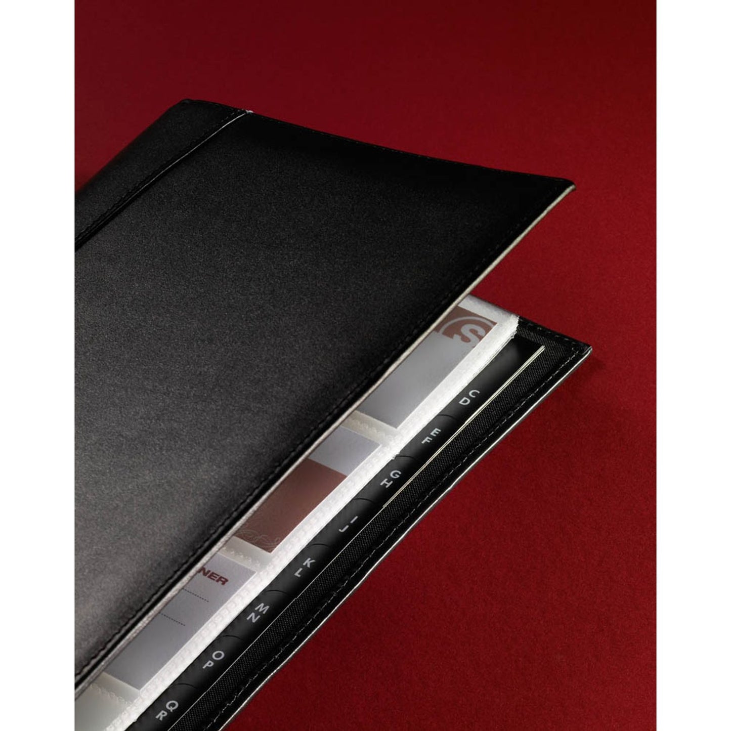 SIGEL Visitenkarten-Ringbuch Torino schwarz | VZ204