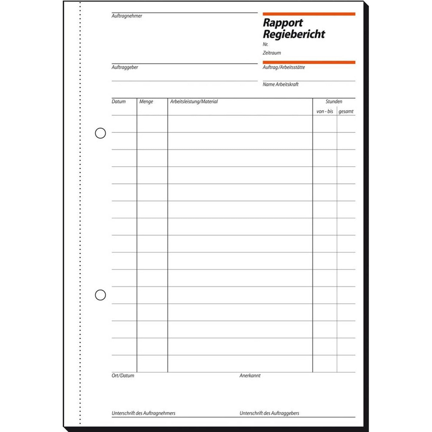 SIGEL Rapport/Regiebericht Formularbuch | RP510