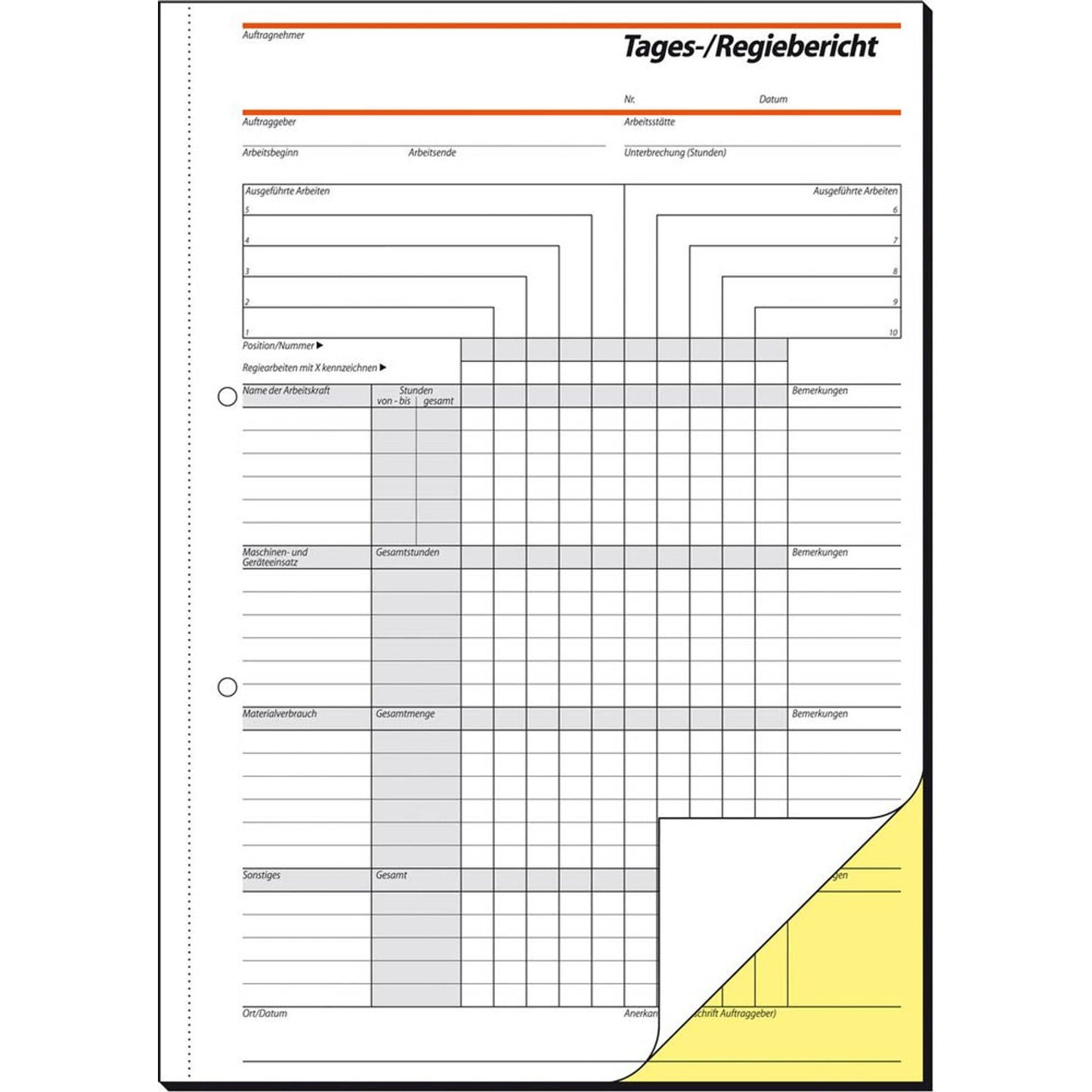 SIGEL Tages-/Regiebericht Formularbuch | SD030