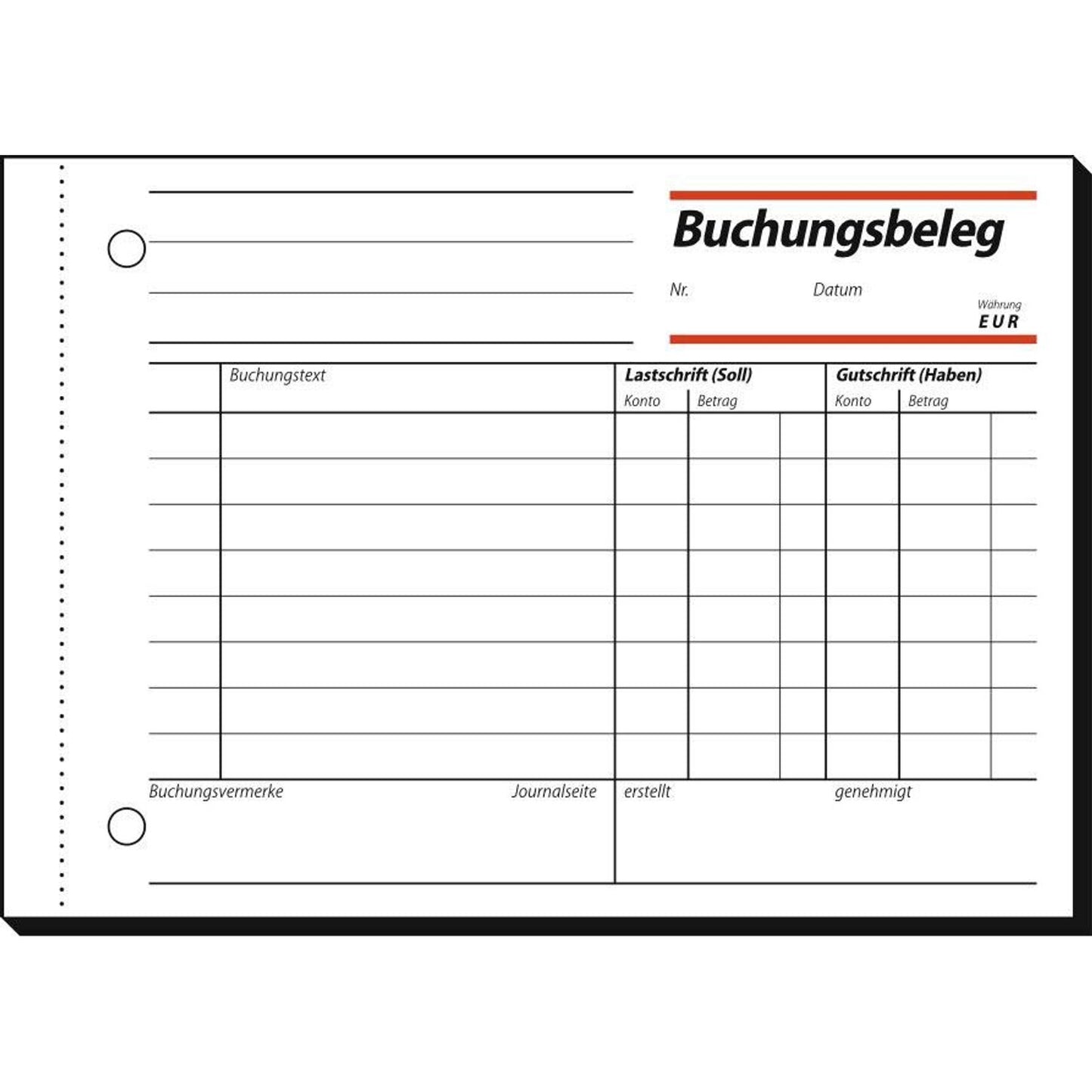 SIGEL Buchungsbeleg Formularbuch | BU615