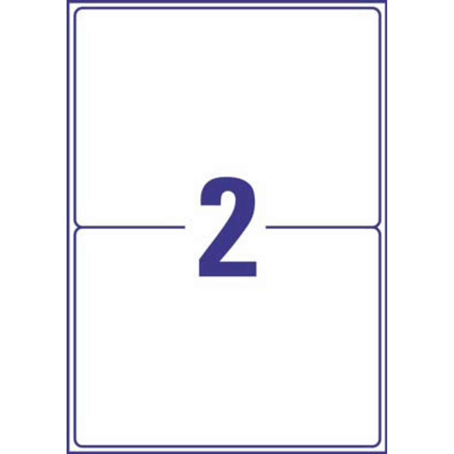 AVERY Zweckform Folien-Versandetiketten weiß 199,6 x 289,1 mm | L7996-25 | 1 Pack = 25 Blatt