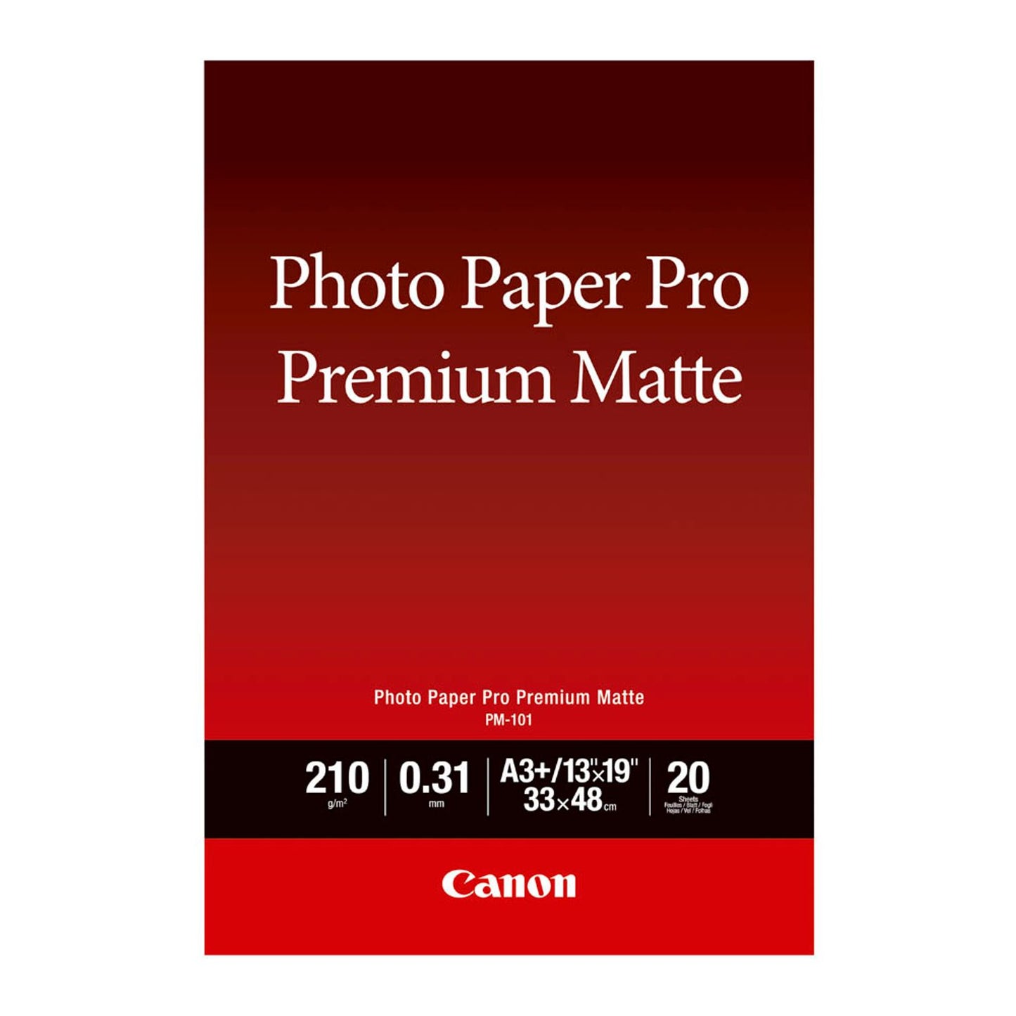 Canon Fotopapier PM-101 DIN A3+ matt 210 g/qm | 8657B007 | 1 Pack = 20 Blatt
