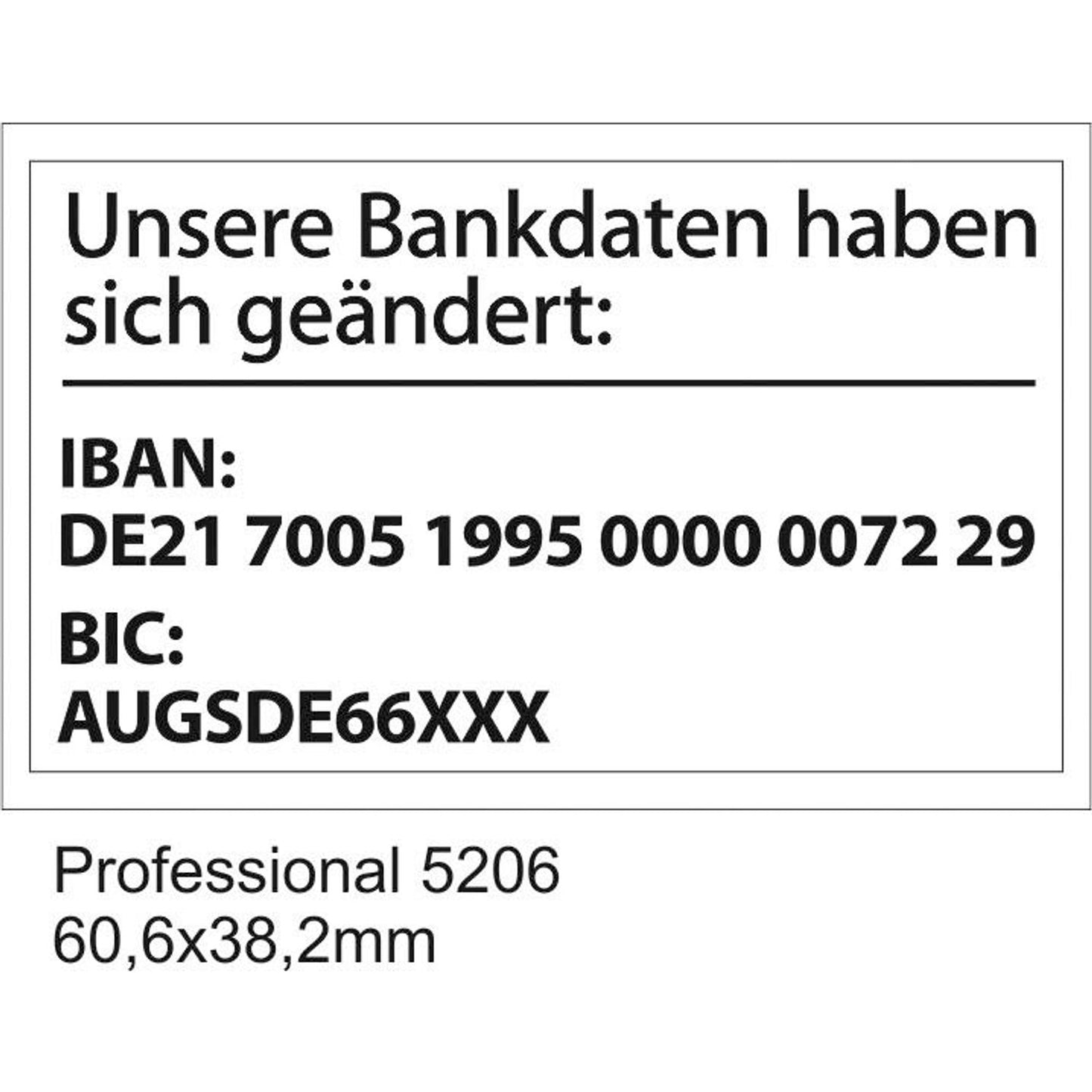 trodat Textstempel, individualisierbar 5206 IBAN selbstfärbend schwarz ohne Logo | 907550