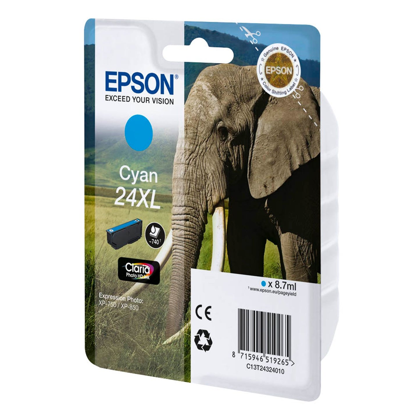 EPSON 24XL / T2432XL cyan Druckerpatrone | C13T24324012