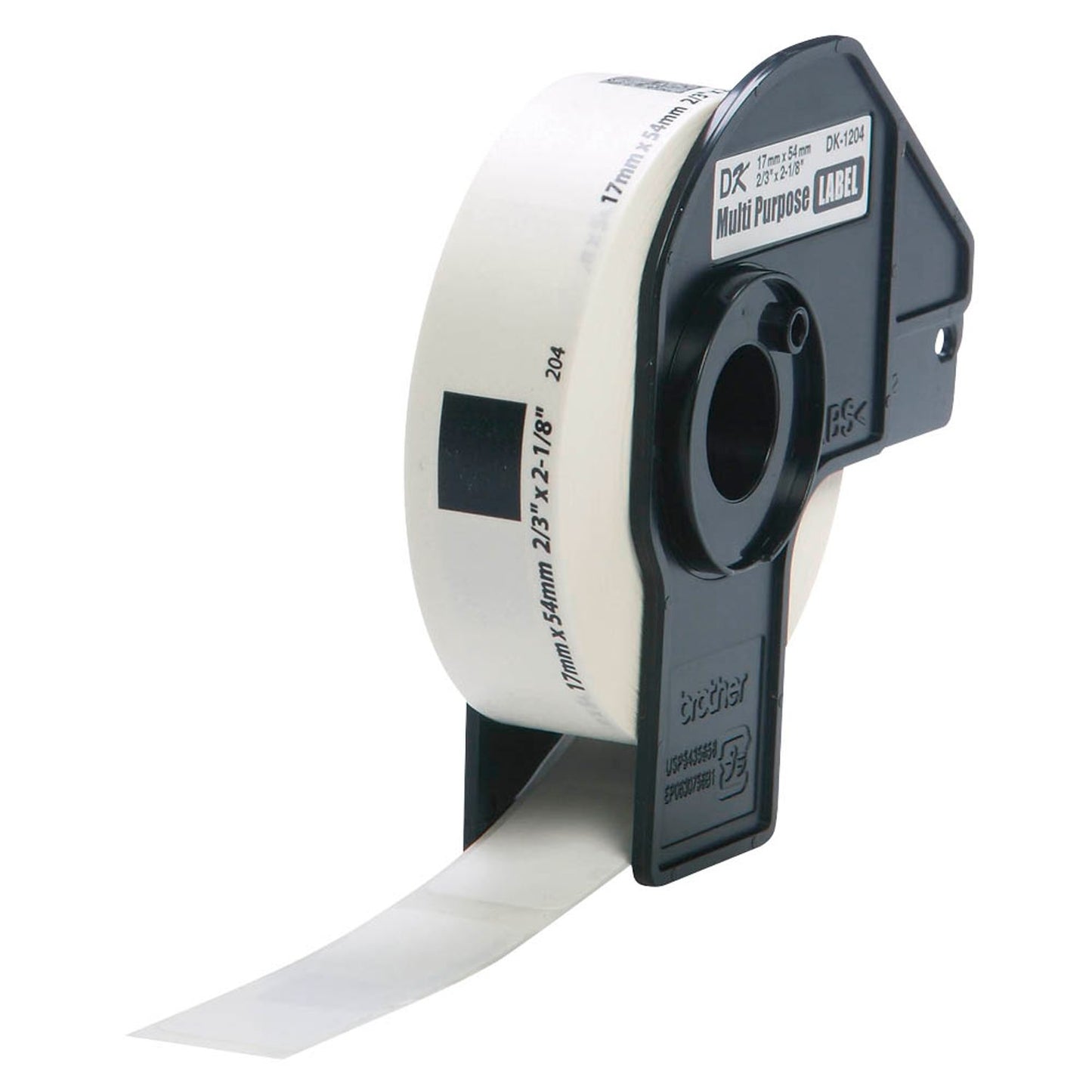 brother Etikettenrolle für Etikettendrucker weiß, 17,0 x 54,0 mm, 1 x 400 Etiketten | DK11204 | 1 Pack = 400 Etiketten