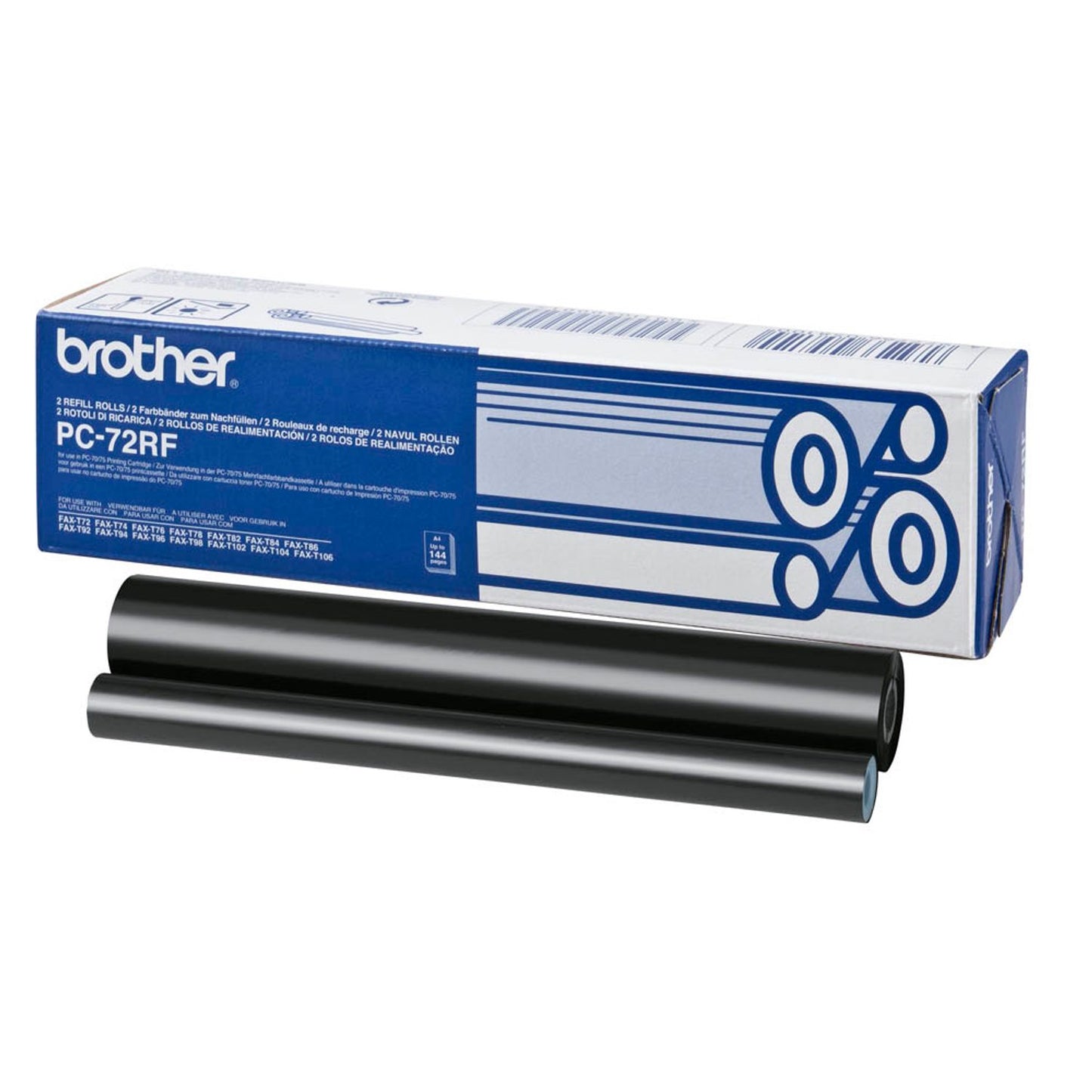 brother PC-72RF schwarz Thermo-Druckfolien | PC72RF | 1 Pack = 2 Rollen