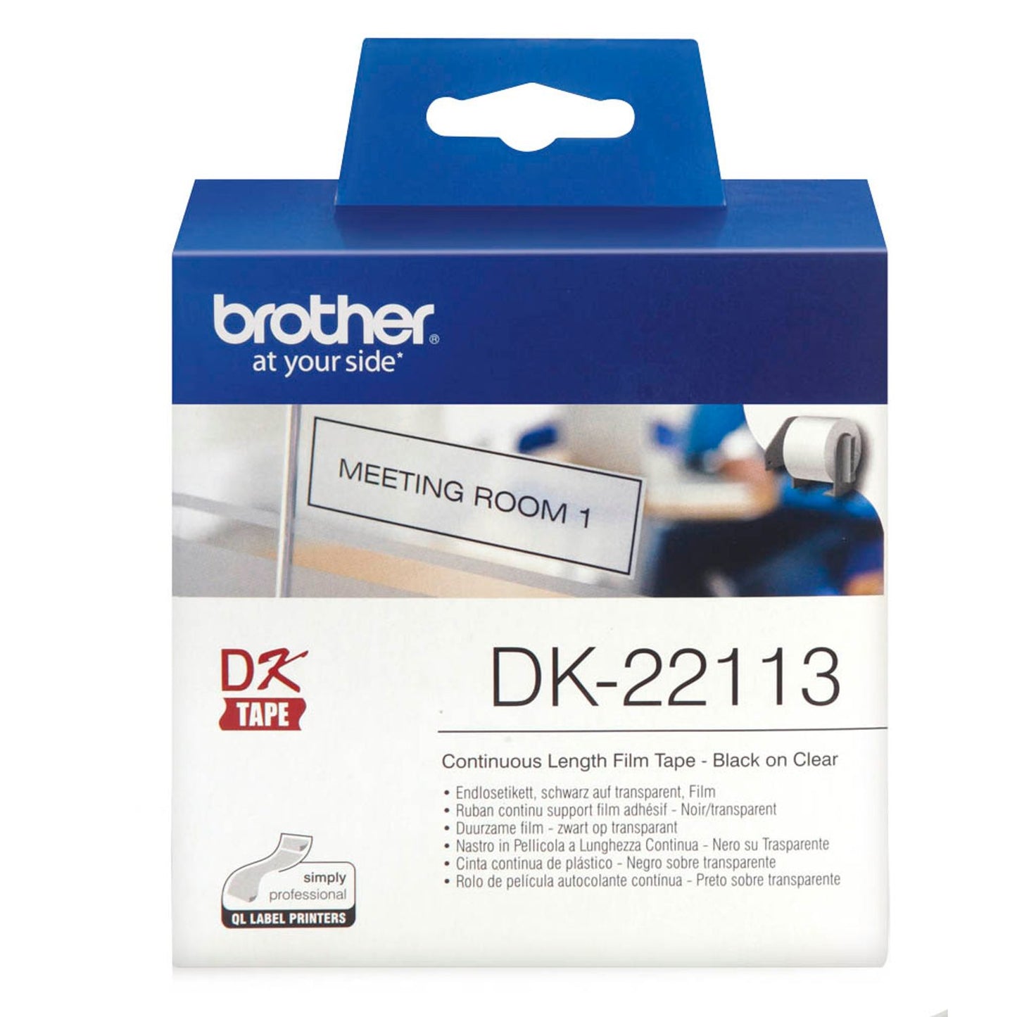 brother Endlosetikett für Etikettendrucker transparent 62,0 mm x 15,24 m | DK-22113