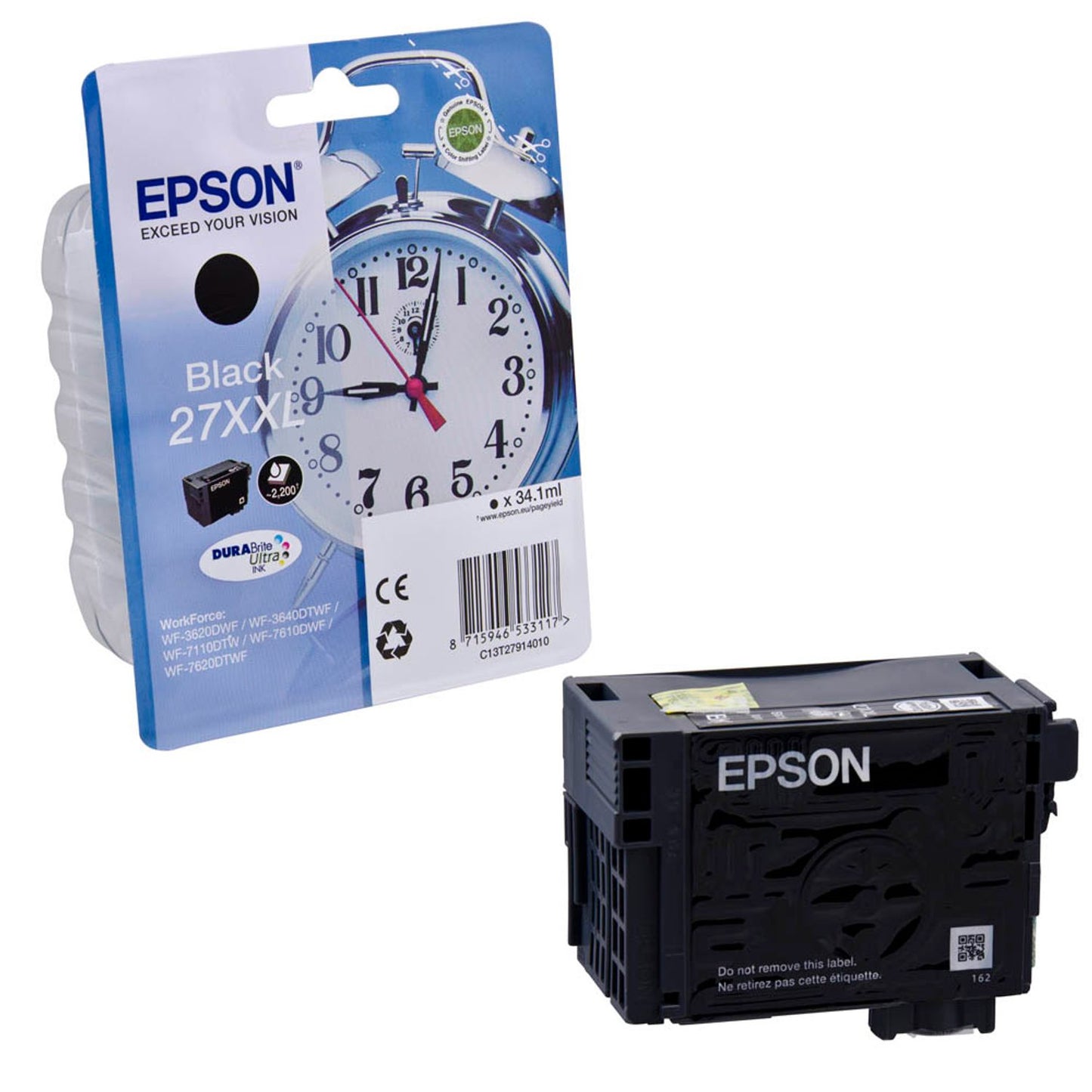 EPSON 27XXL / T2791XXL schwarz Druckerpatrone | C13T27914012