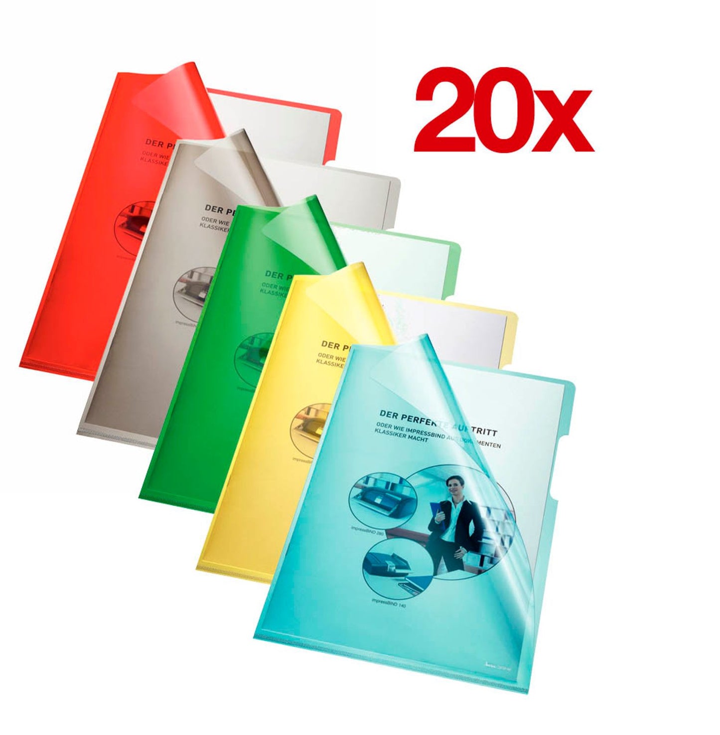 100 bene Sichthüllen DIN A4 glatt 0,15 mm