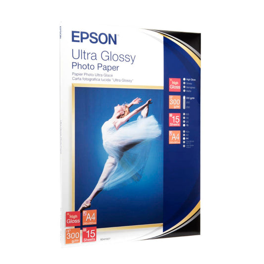 EPSON Fotopapier S041927 DIN A4 hochglänzend 300 g/qm | C13S041927 | 1 Pack = 15 Blatt