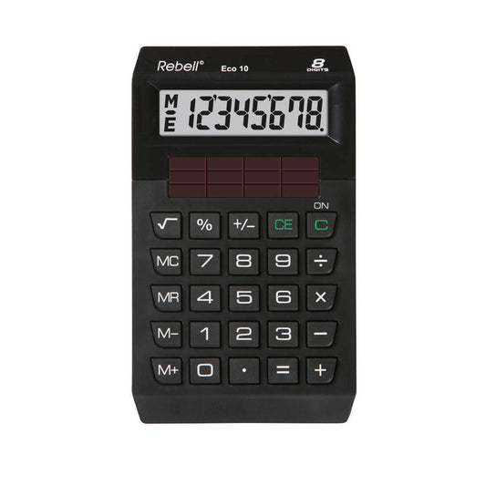 Rebell Eco 10 Tischrechner schwarz | RE-ECO 10BX