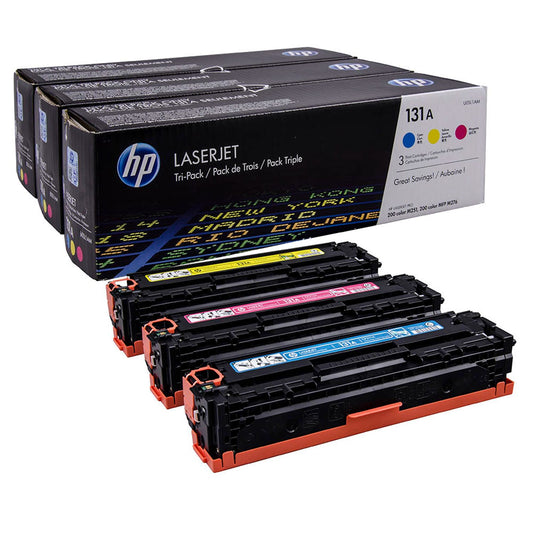 HP 131A () cyan, magenta, gelb Tonerkartuschen, 3er-Set | U0SL1AM | 1 Pack = 3 St.