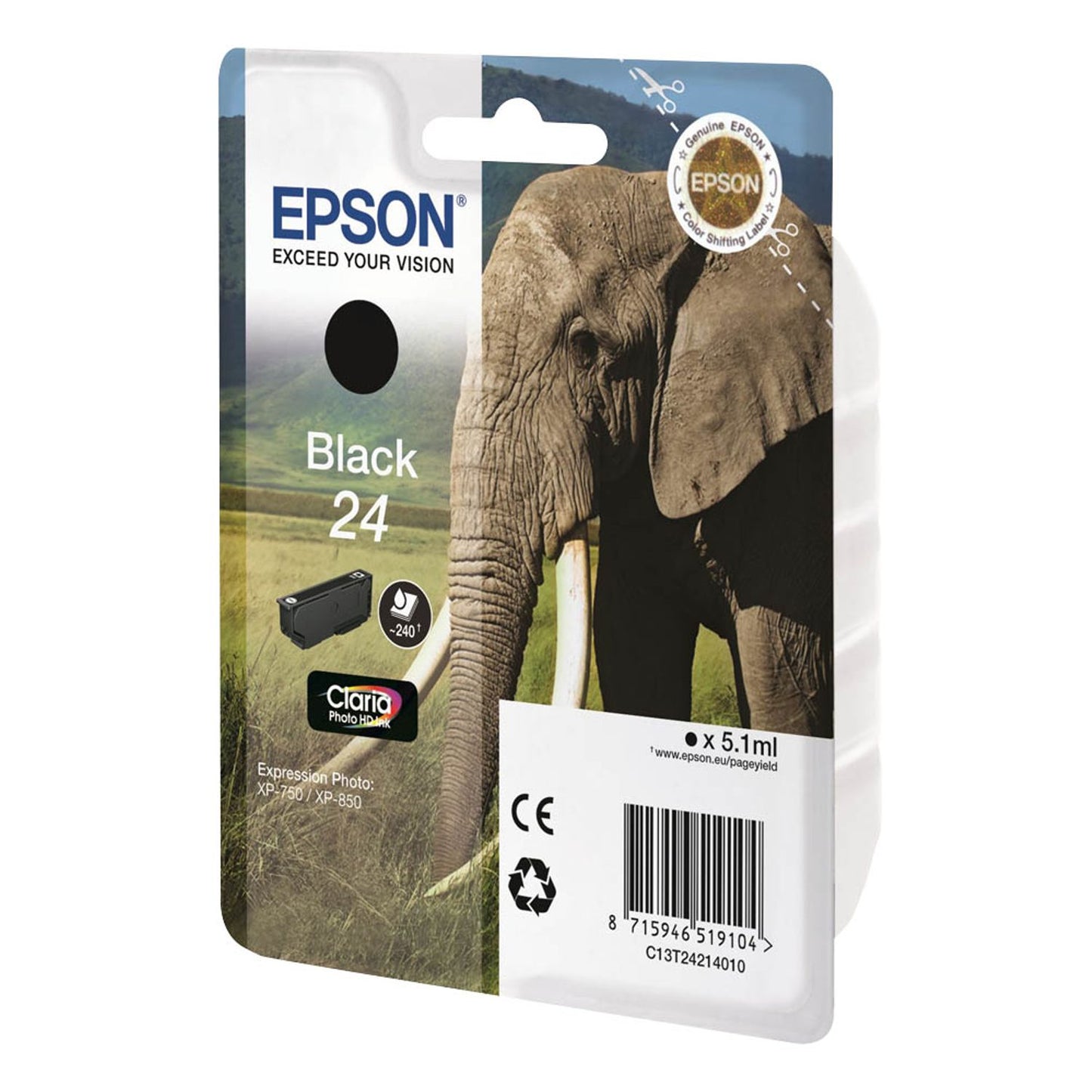 EPSON 24 / T2421 Foto schwarz Druckerpatrone | C13T24214012