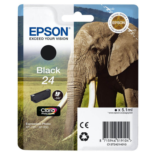 EPSON 24 / T2421 Foto schwarz Druckerpatrone | C13T24214012