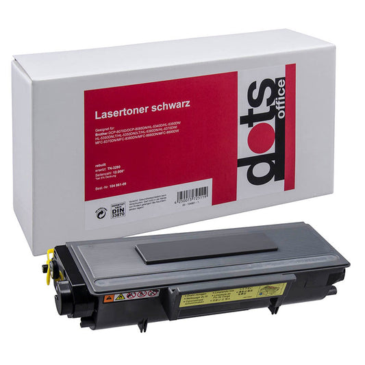 dots schwarz Toner kompatibel zu brother TN-3280BK | 1255,5000-DOTS