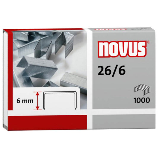 novus Heftklammern 26/6 | 040-0056 | 1 Pack = 1.000 St.