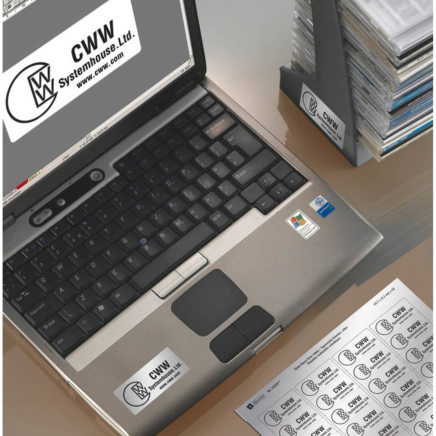 AVERY Zweckform Typenschildetiketten silber 210,0 x 297,0 mm | L6013-20 | 1 Pack = 20 Blatt