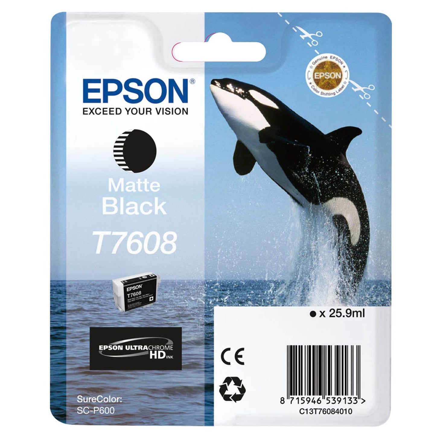 EPSON T7608 matt schwarz Druckerpatrone | C13T76084N10
