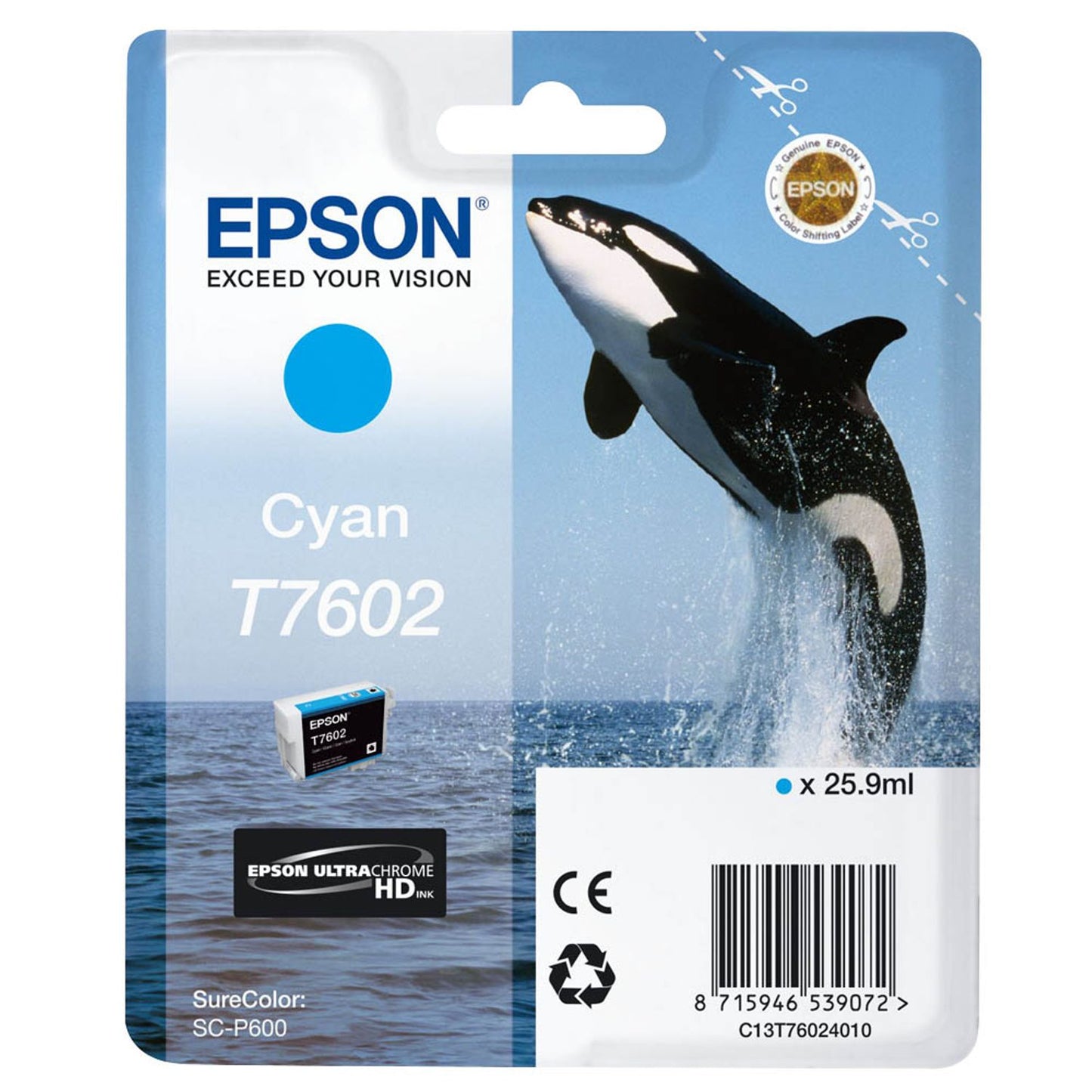 EPSON T7602 cyan Druckerpatrone | C13T76024010