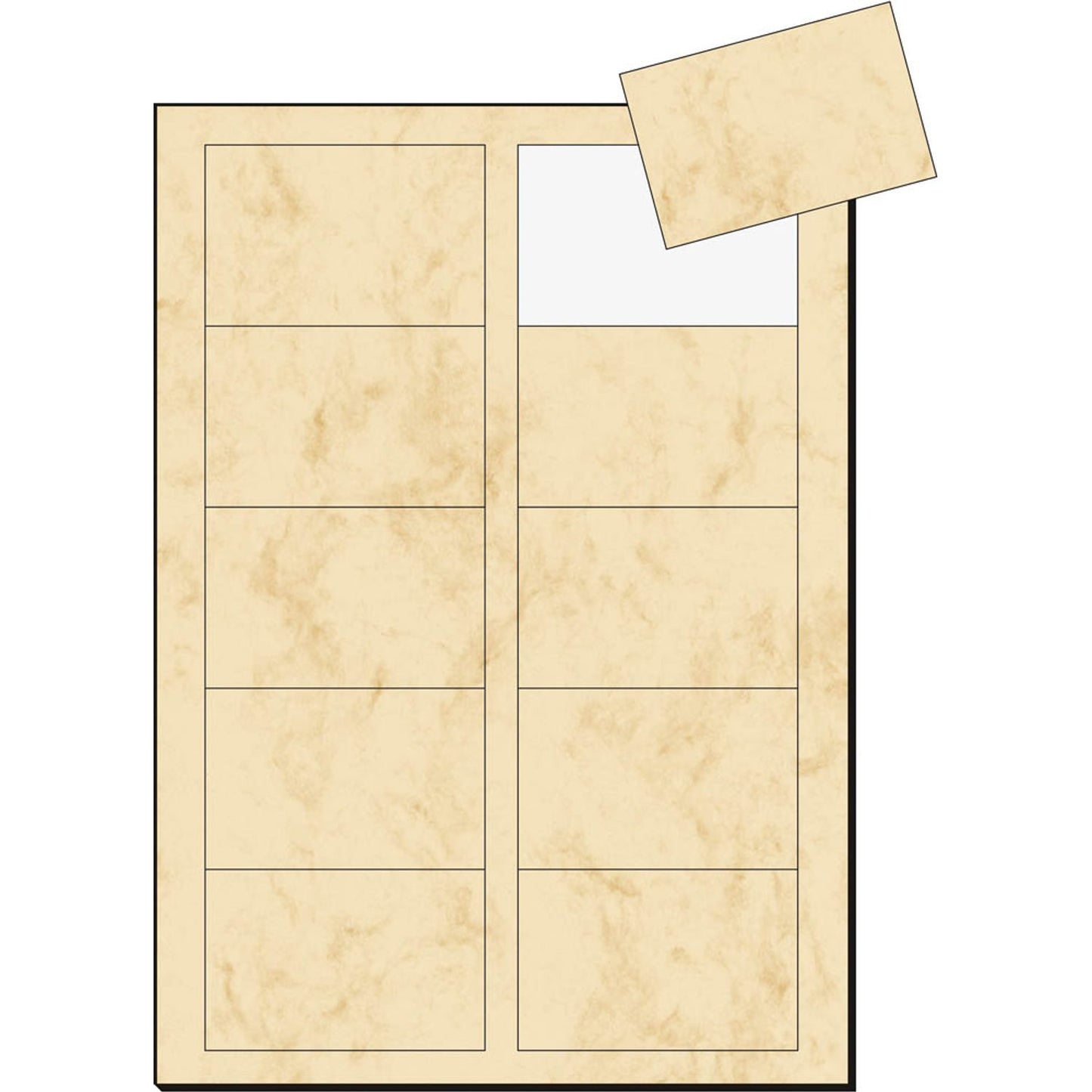 SIGEL Visitenkarten satiniert beige 225 g/qm | DP744 | 1 Pack = 100 St.