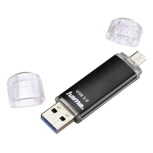hama USB-Stick Laeta Twin schwarz