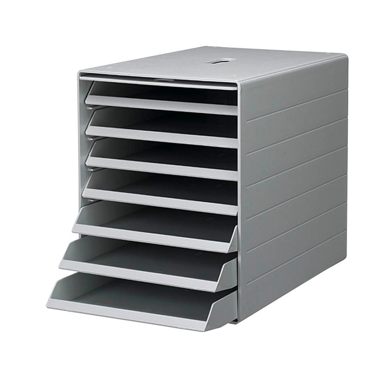 DURABLE Schubladenbox IDEALBOX PLUS grau , DIN C4 mit 7 Schubladen | 1712001050