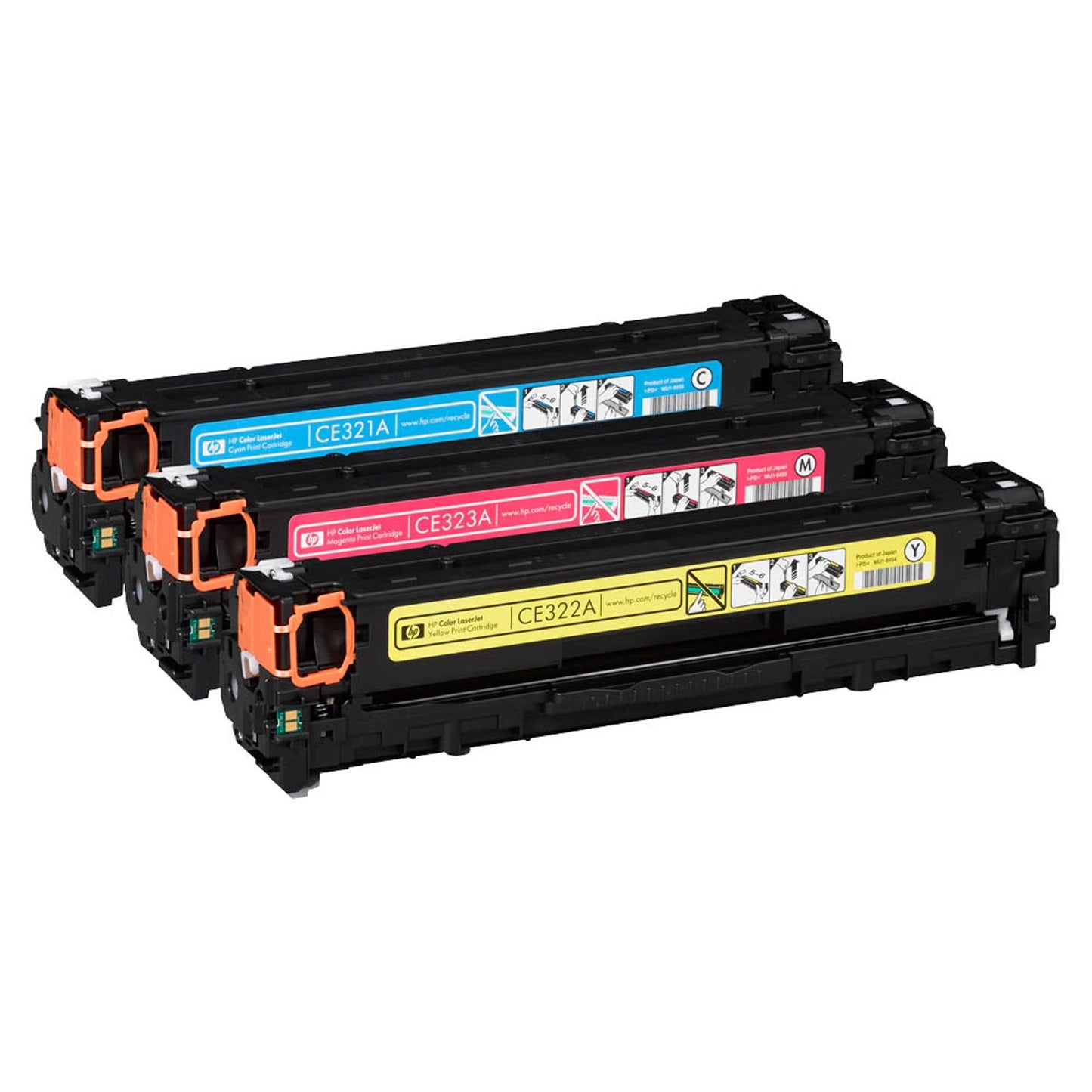 HP 128A () cyan, magenta, gelb Tonerkartuschen, 3er-Set | CF371AM | 1 Pack = 3 St.