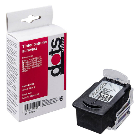 dots schwarz Druckkopf kompatibel zu Canon PG-510 | 1511,4001-DOTS